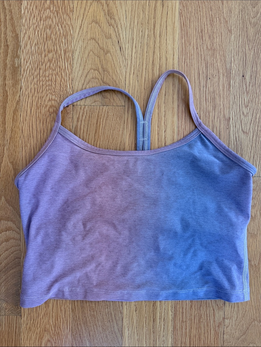 Beyond Yoga Pink to Purple Ombre Cami Crop Top Pants Set MEDIUM - Picture 4 of 5